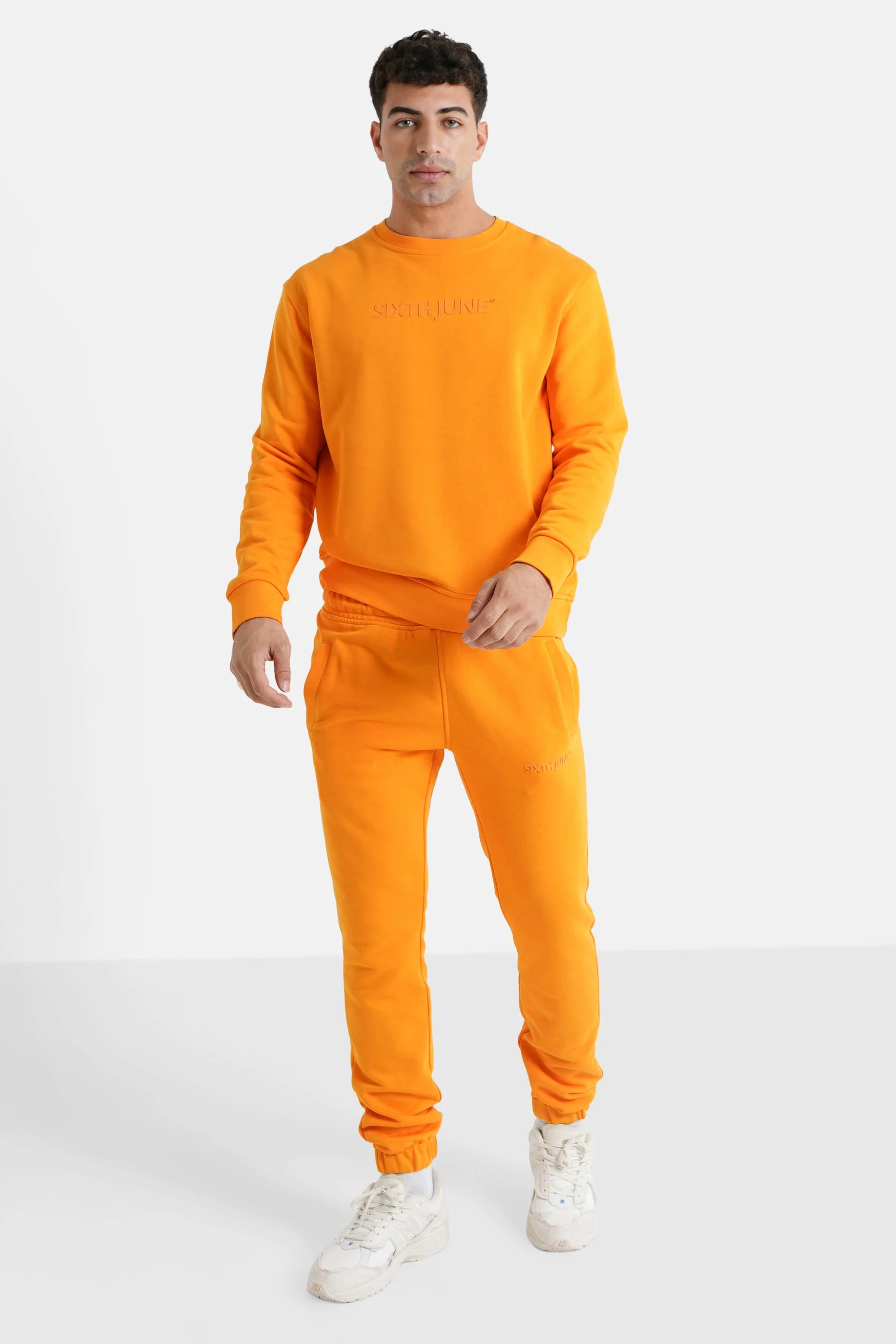 Jogging + sweat logo gommé Orange - Image 2