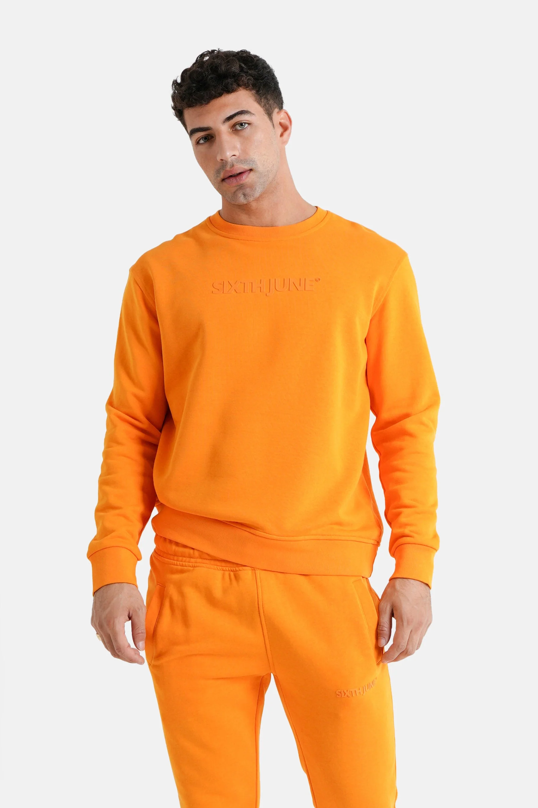 Jogging + sweat logo gommé Orange - Image 3