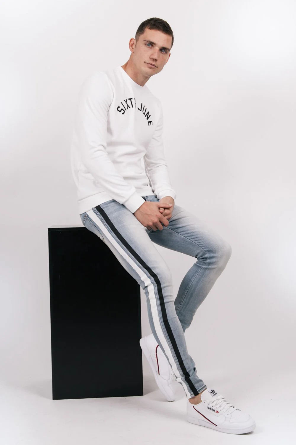 Sweatshirt logo université blanc - Image 2