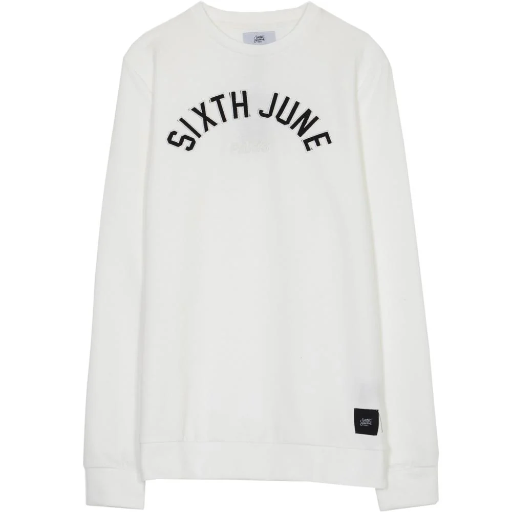 Sweatshirt logo université blanc - Image 4