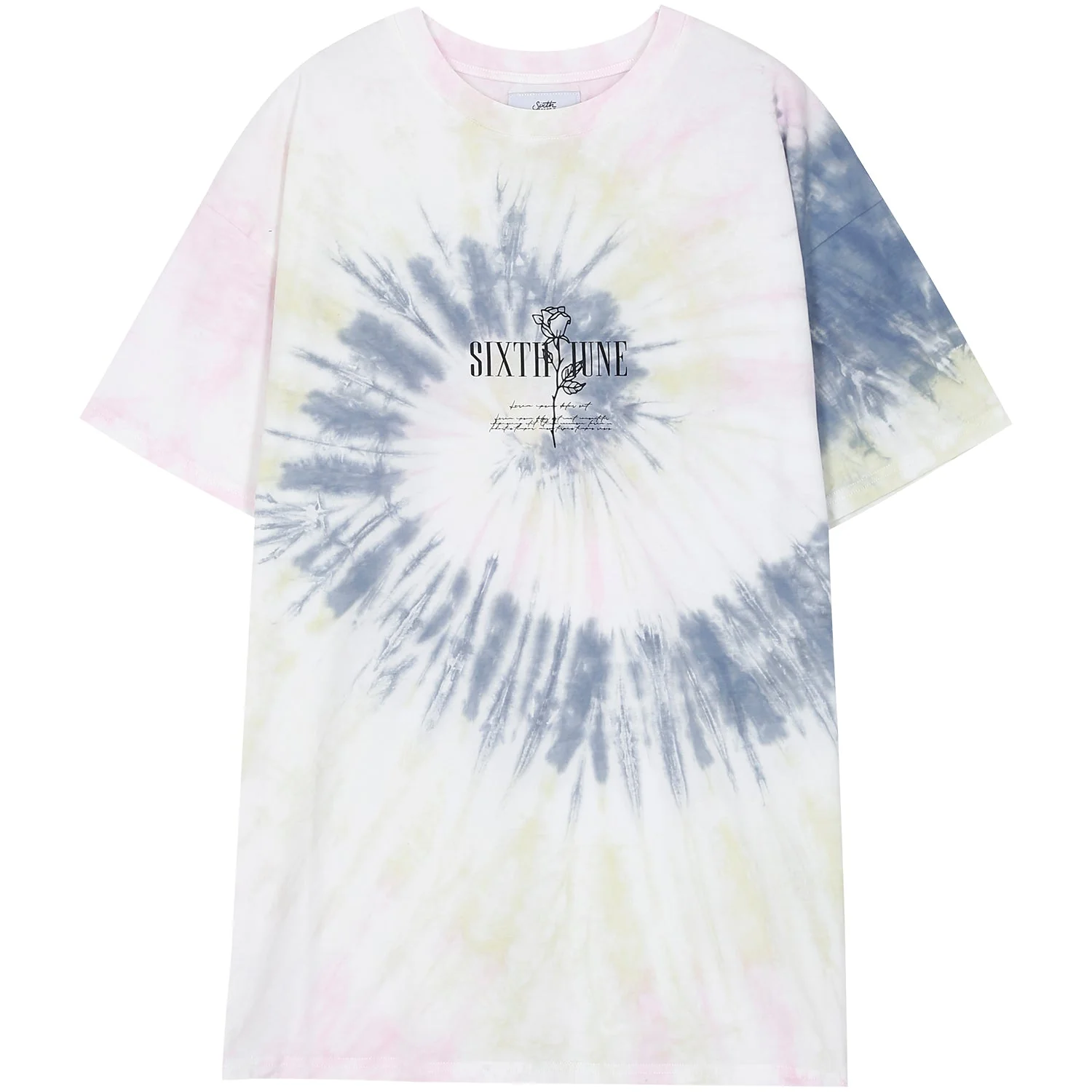 T-shirt rosace tie dye Rose - Image 6