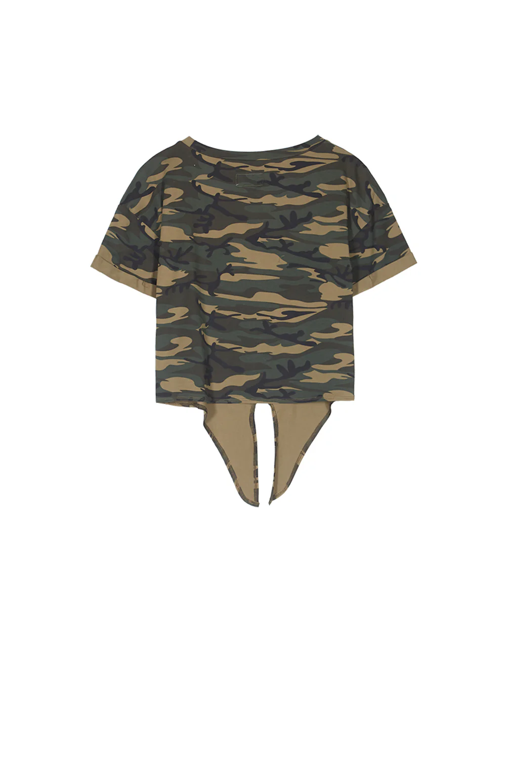 T-shirt à nouer vert camouflage - Image 7