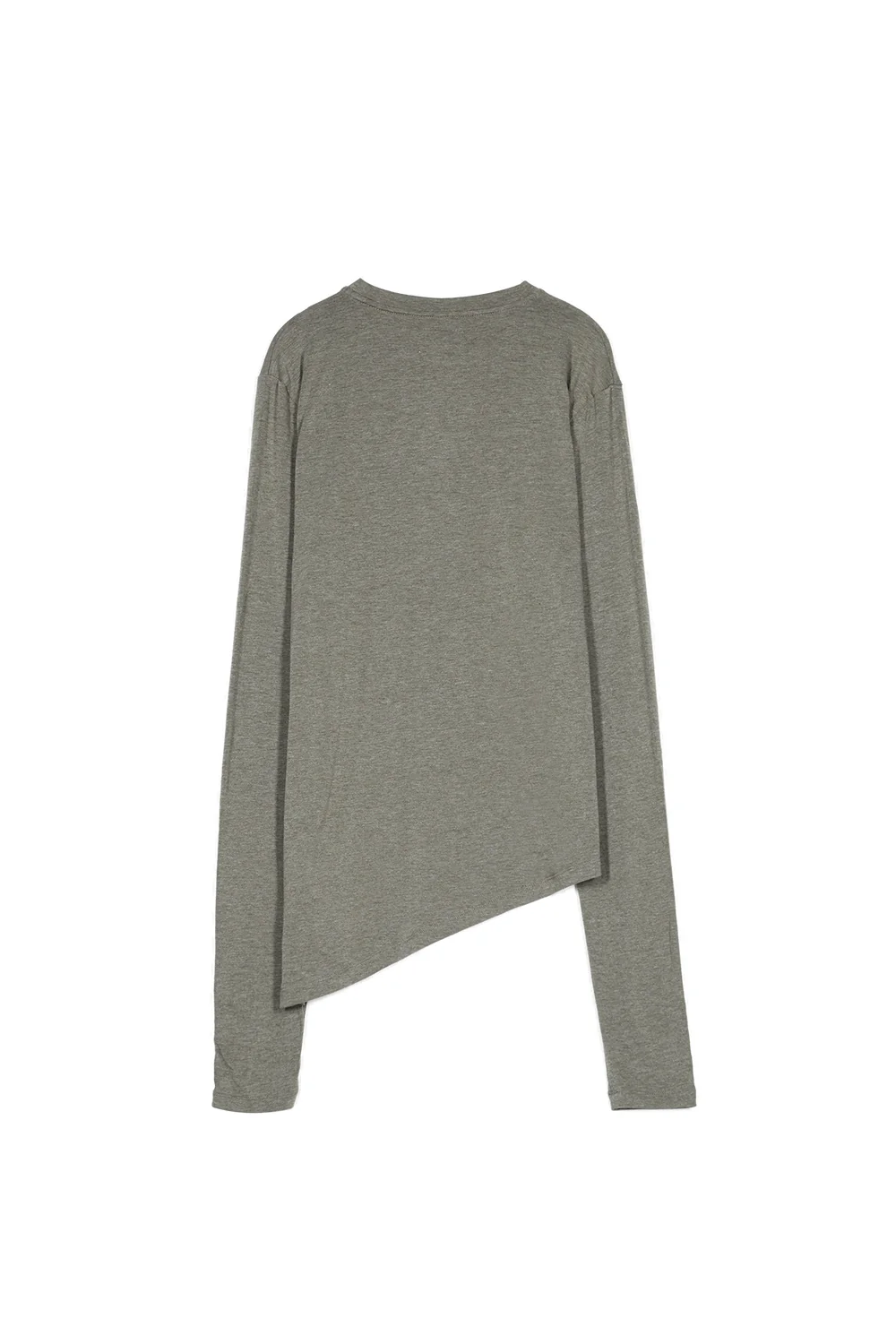T-shirt ajusté asymétrique logo kaki - Image 6