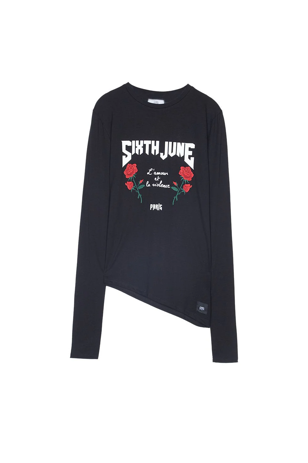 T-shirt amour violence manches longues noir - Image 6