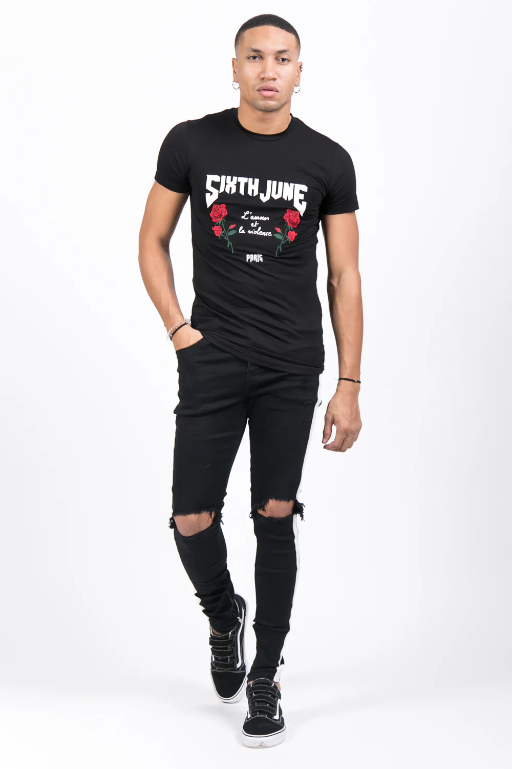 T-shirt amour violence noir - Image 2
