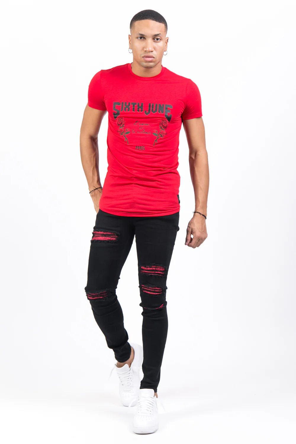 T-shirt amour violence rouge - Image 2