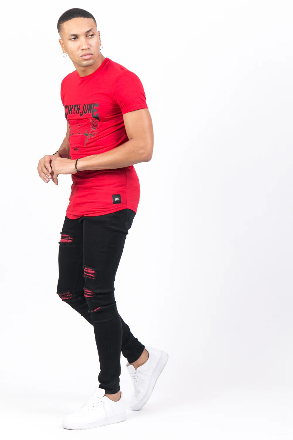 T-shirt amour violence rouge - Image 4