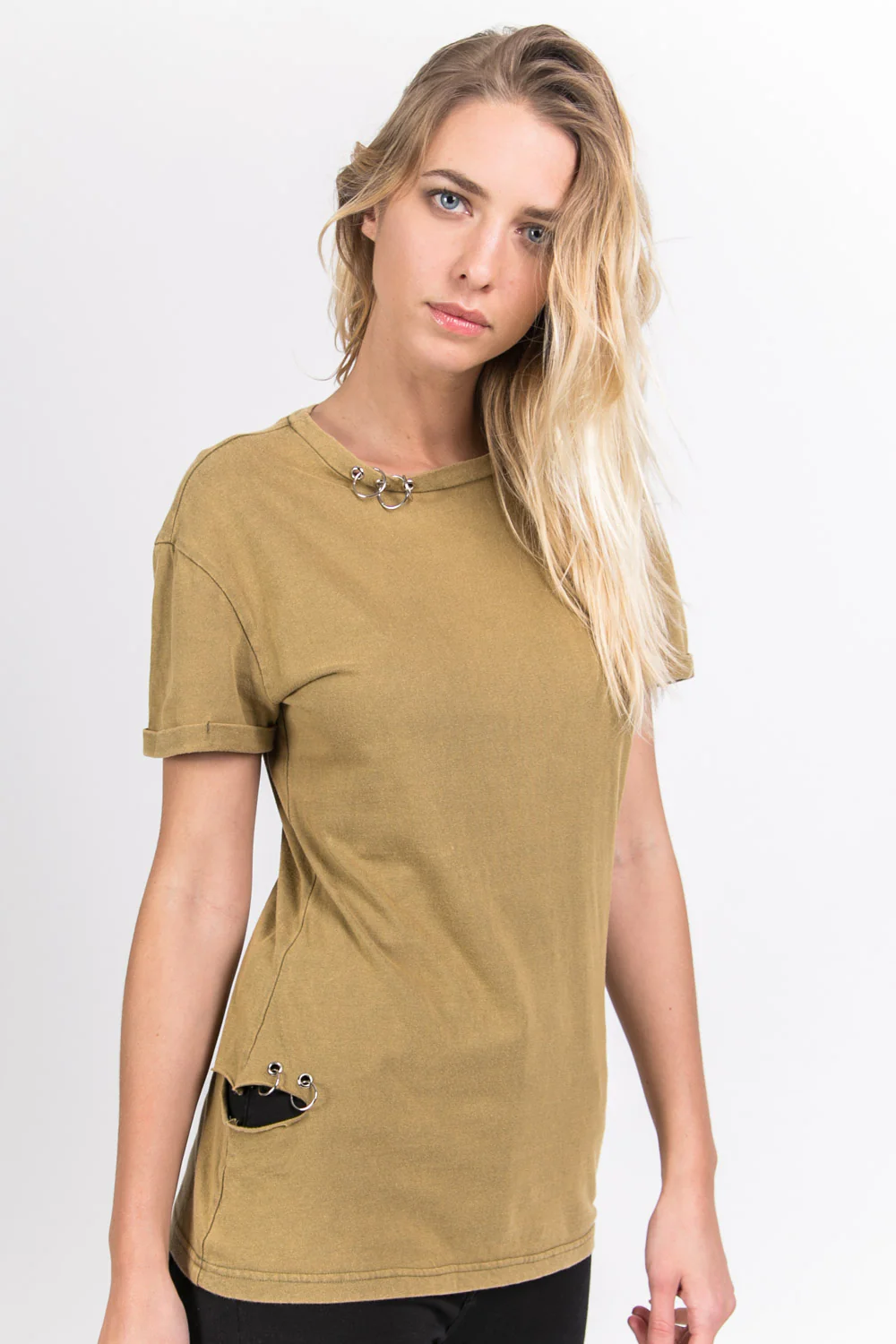 T-shirt anneaux kaki - Image 5