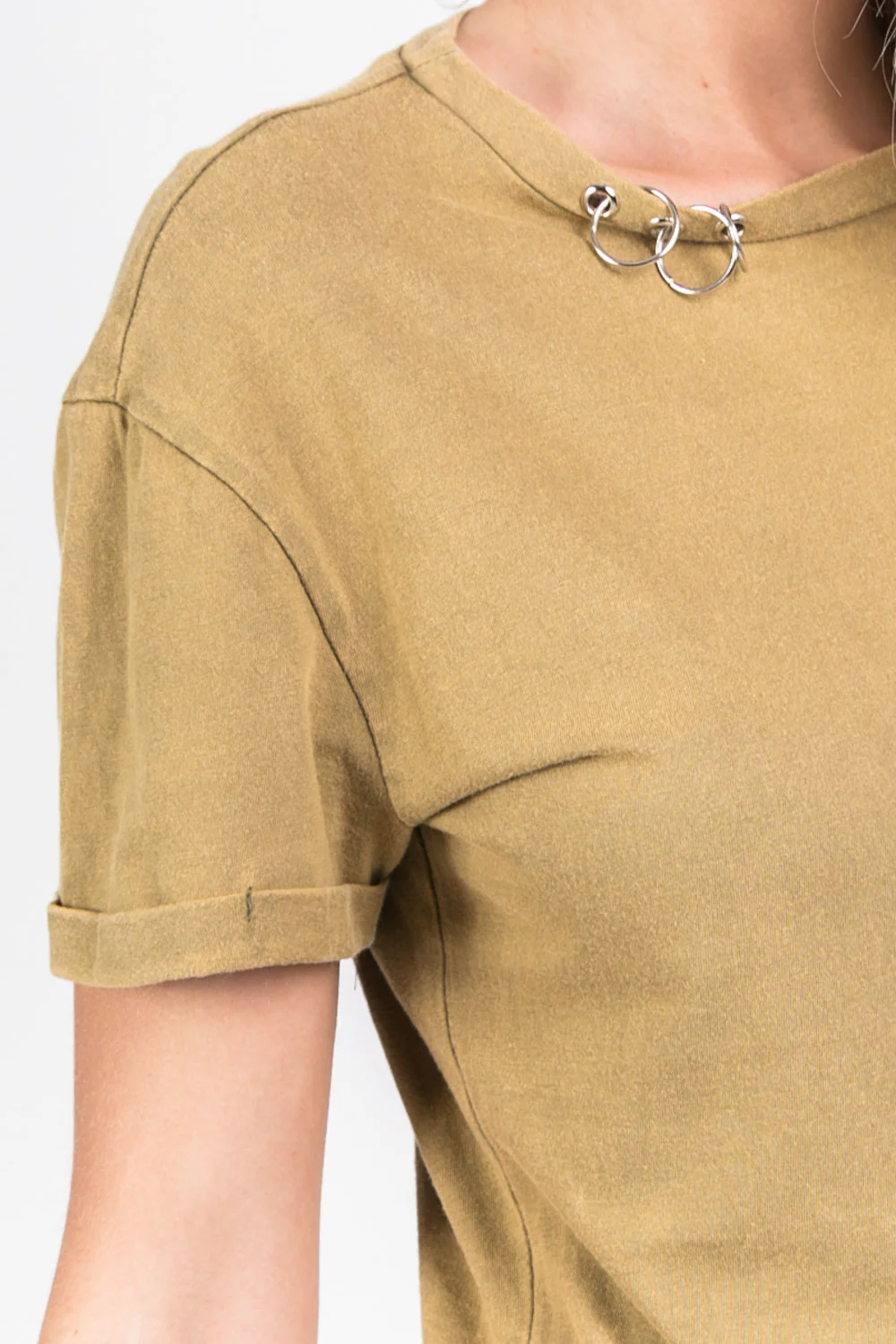 T-shirt anneaux kaki - Image 6