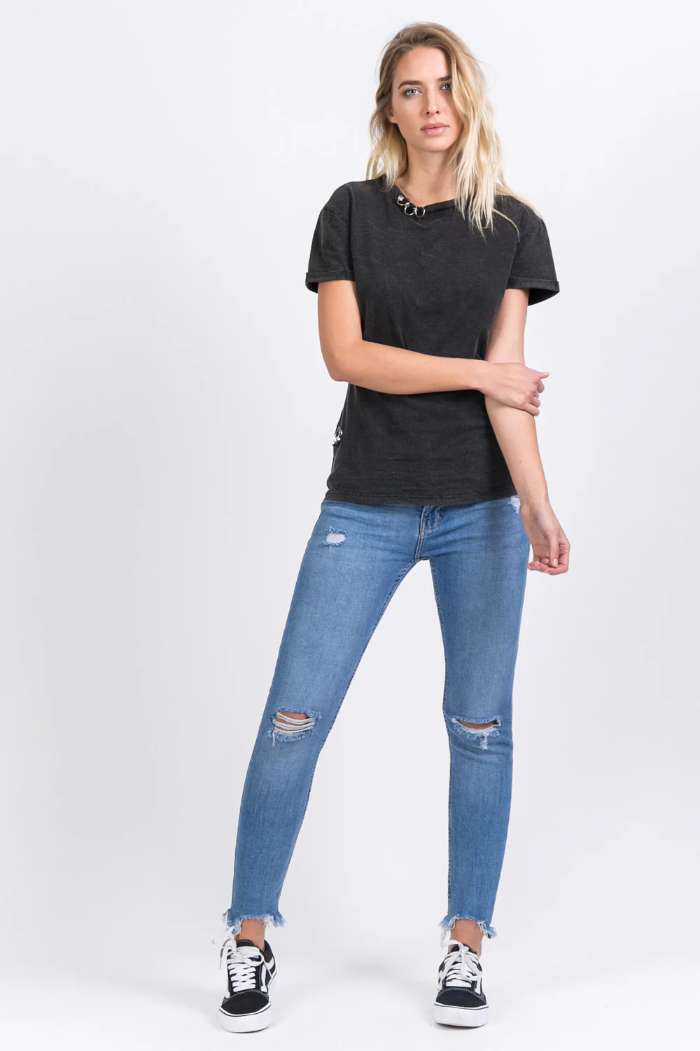 T-shirt anneaux noir - Image 2