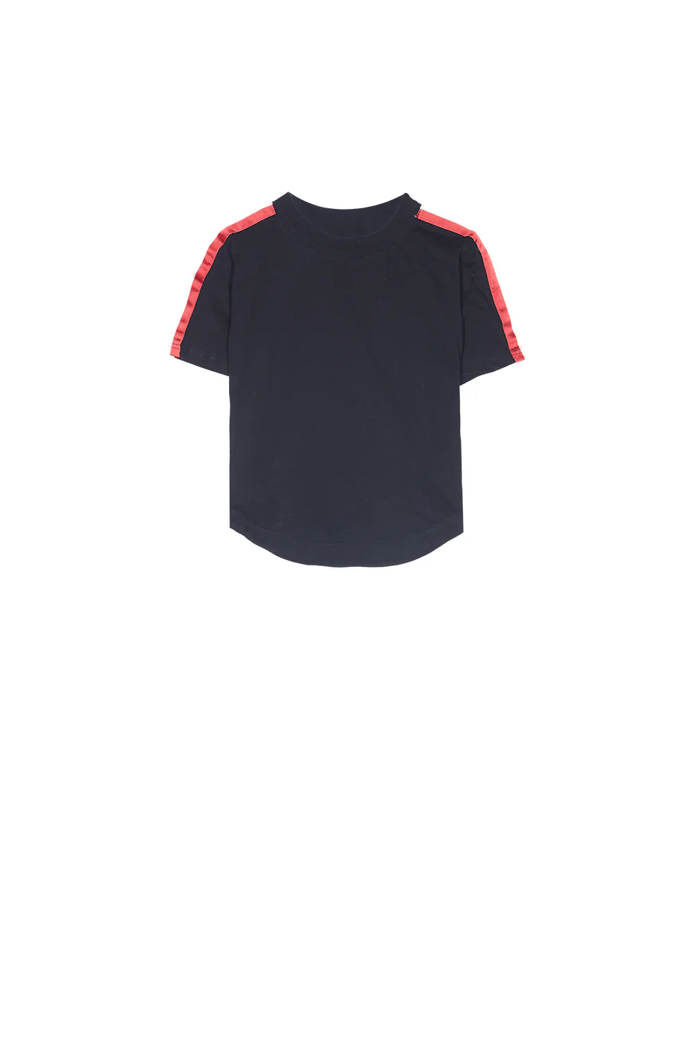 T-shirt bandes bicolores noir
