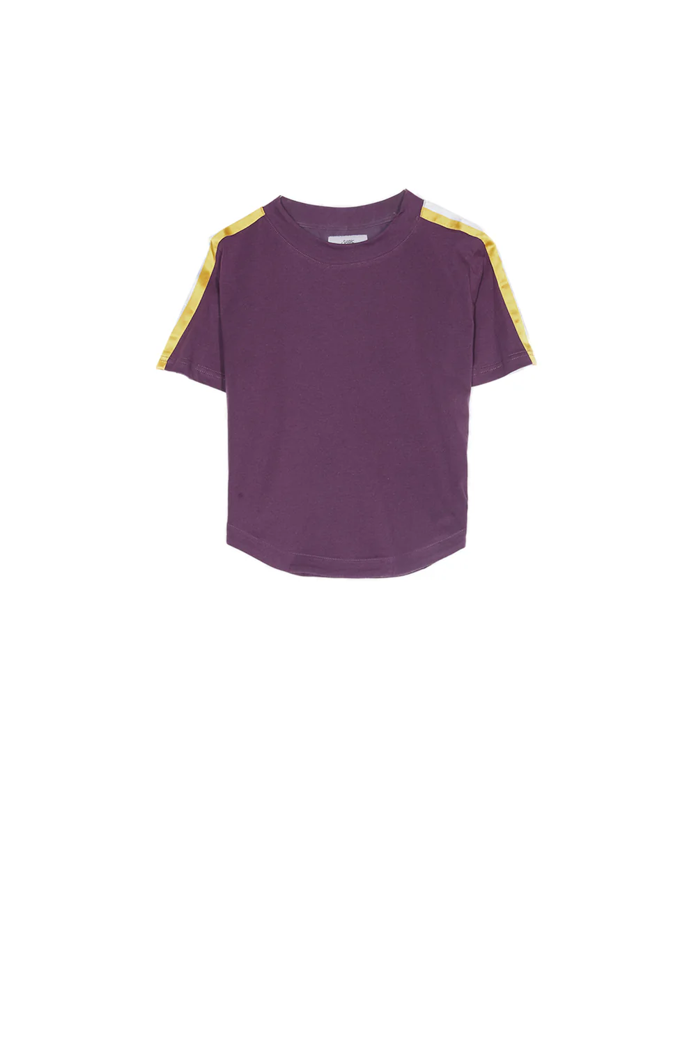 T-shirt bandes bicolores violet