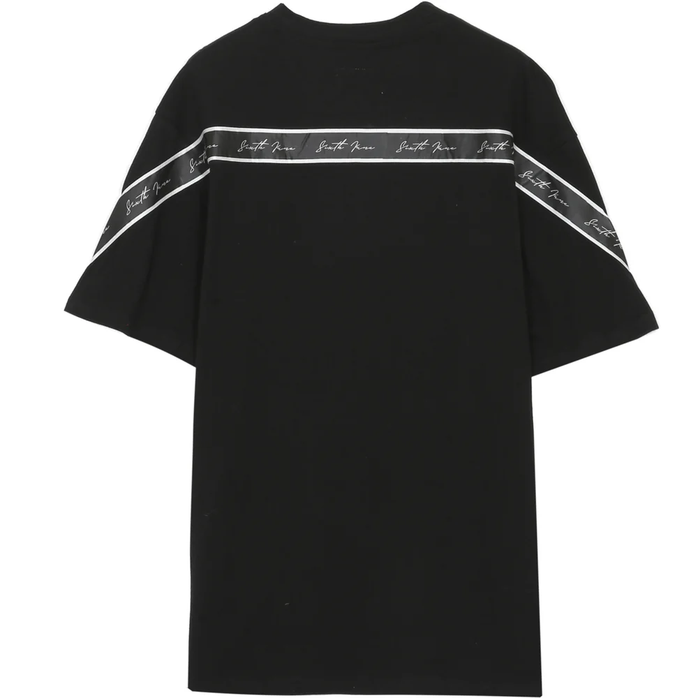 T-Shirt bandes dos noir - Image 7