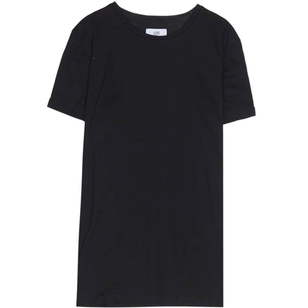 T-shirt bandes texte noir blanc - Image 7