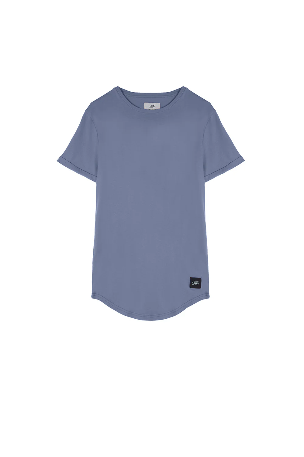 T-shirt bas arrondi Bleu foncé - Image 5