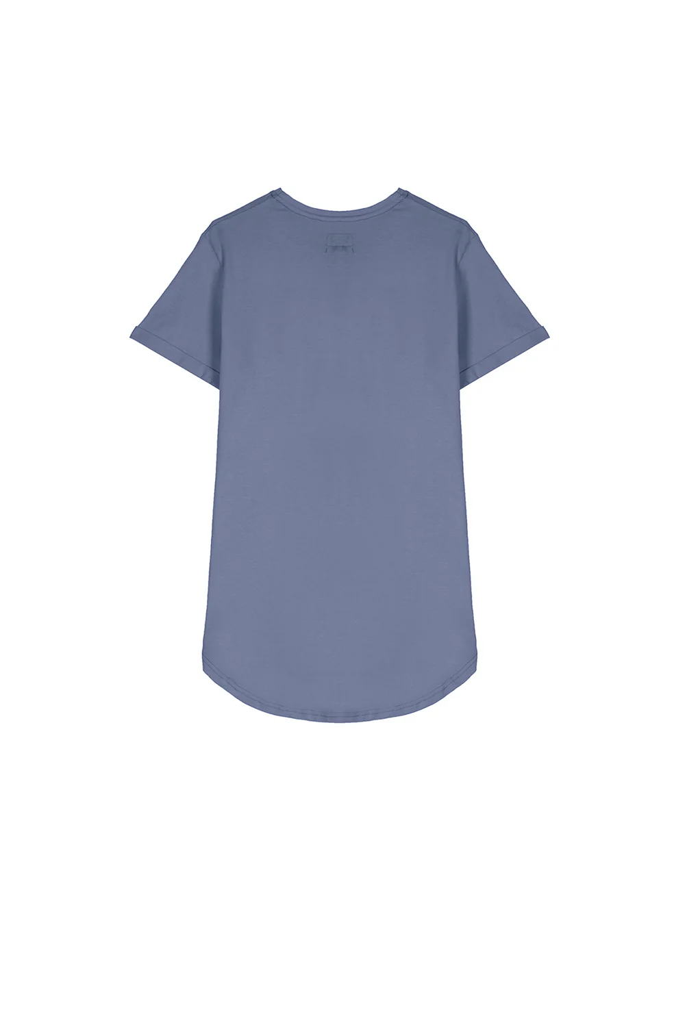 T-shirt bas arrondi Bleu foncé - Image 6