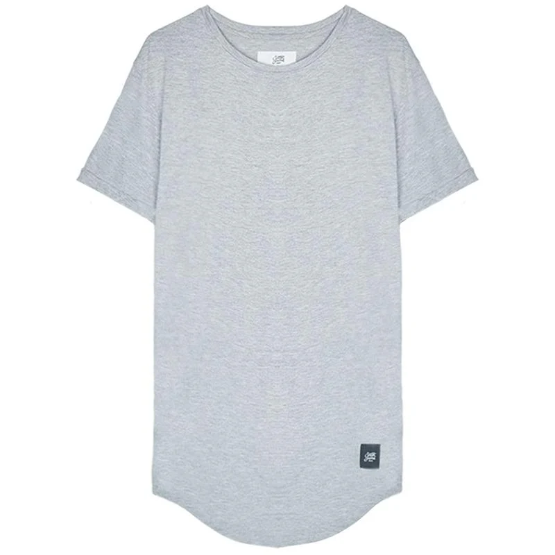 T-shirt bas arrondi Gris clair - Image 5
