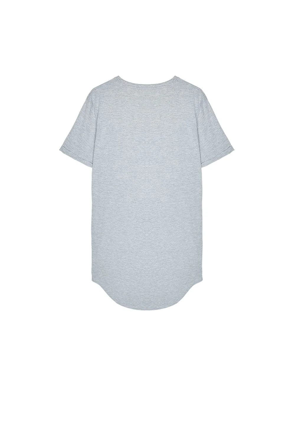 T-shirt bas arrondi Gris clair - Image 6
