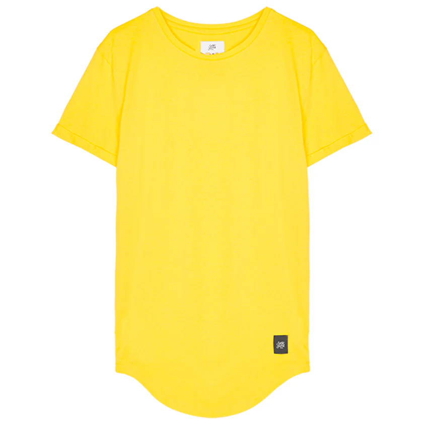 T-shirt bas arrondi Jaune - Image 5