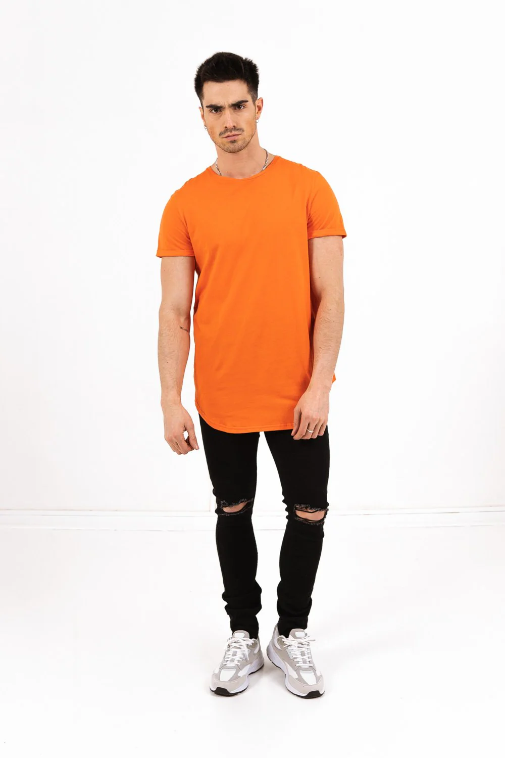 T-shirt bas arrondi Orange - Image 2