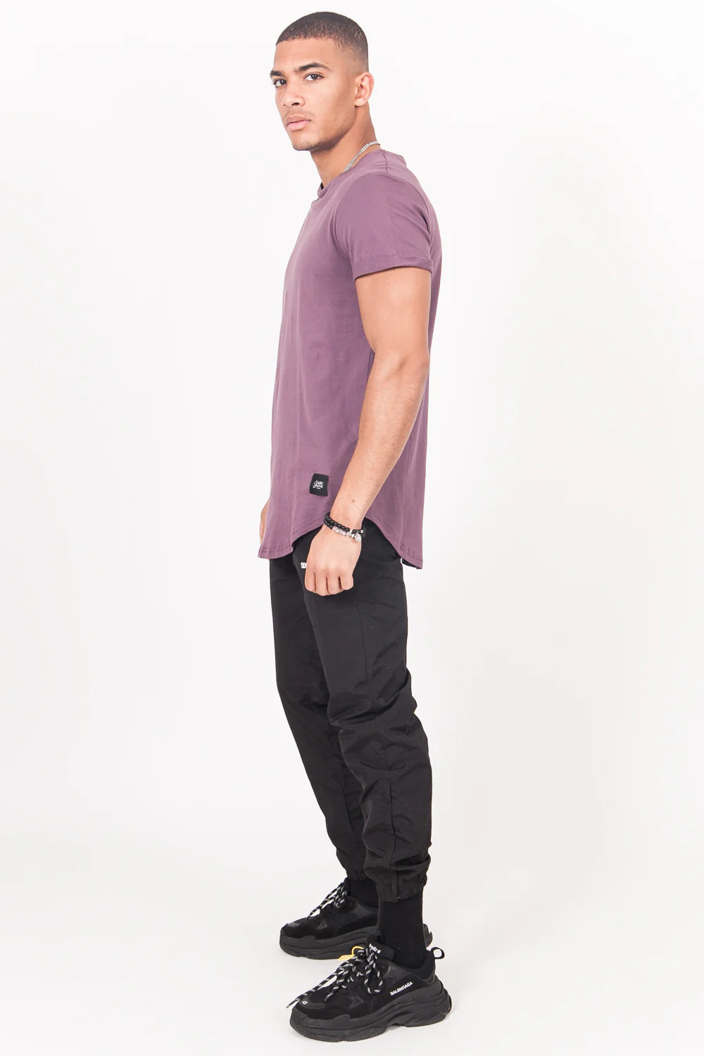 T-shirt bas arrondi Violet - Image 2
