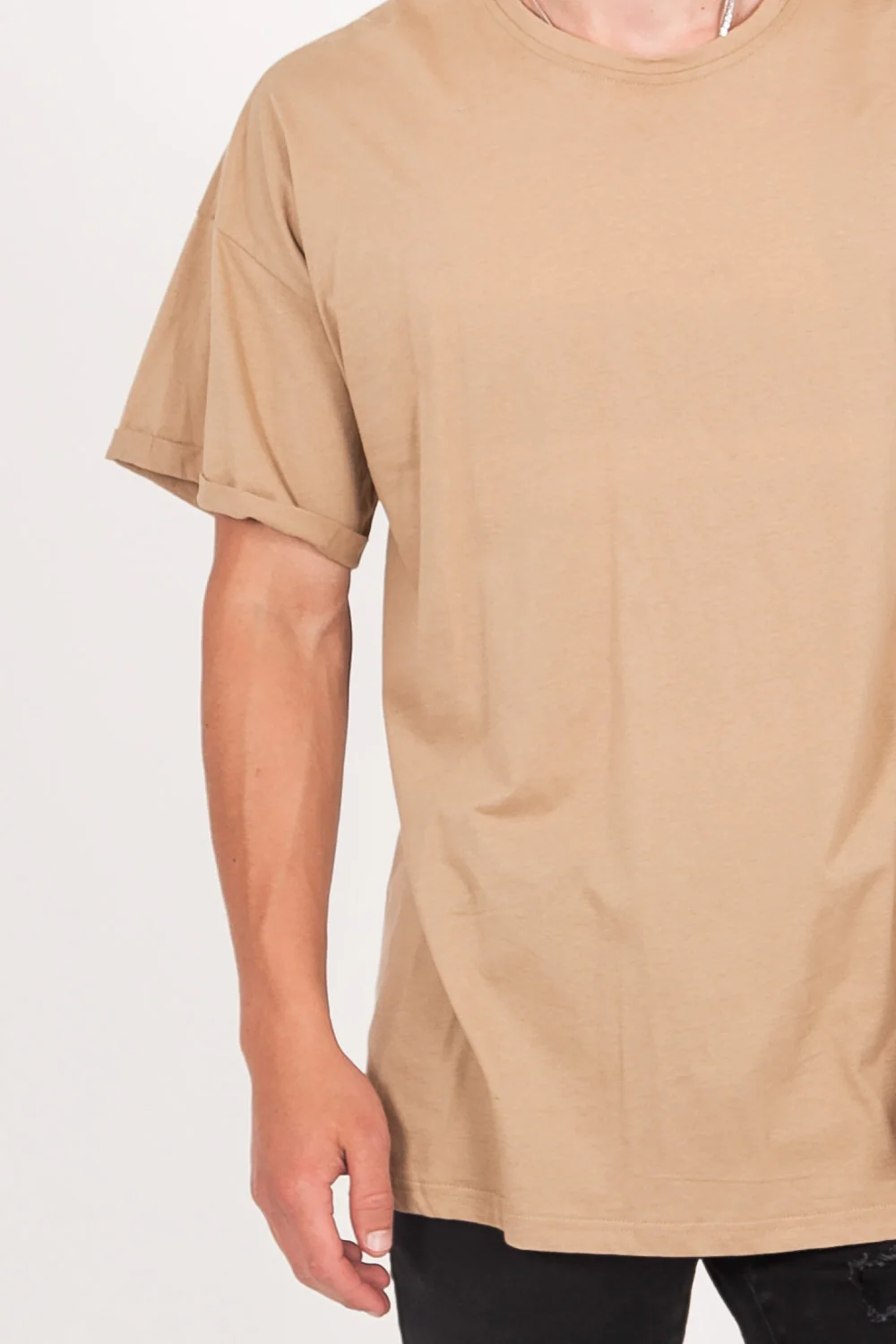 T-shirt épaules tombantes oversize beige M2437VTS - Image 2