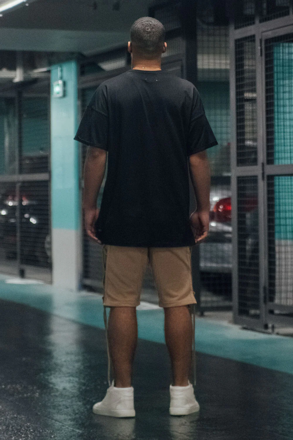T-shirt épaules tombantes oversize noir M2437VTS - Image 3