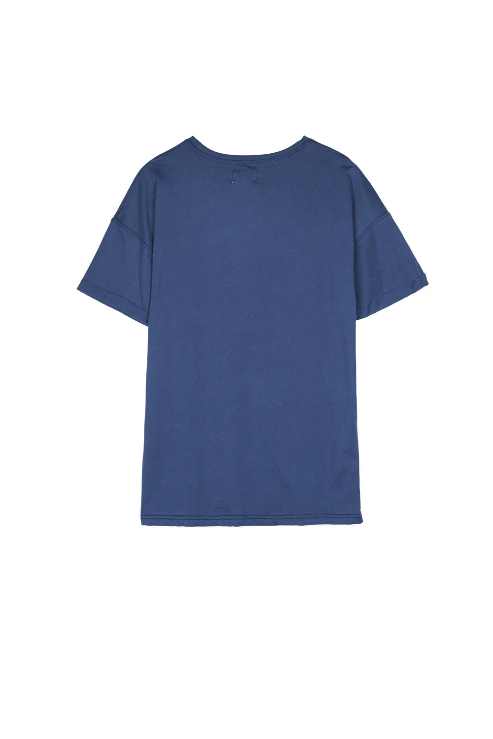 T-shirt brodé fleuri bleu foncé - Image 4
