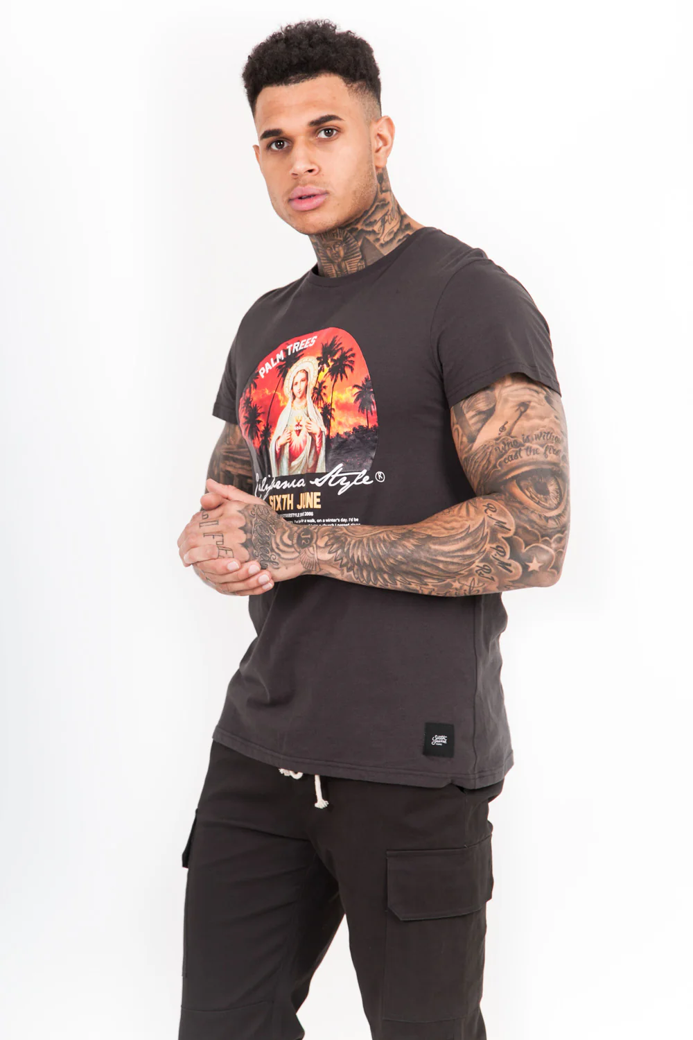 T-Shirt california style noir - Image 3