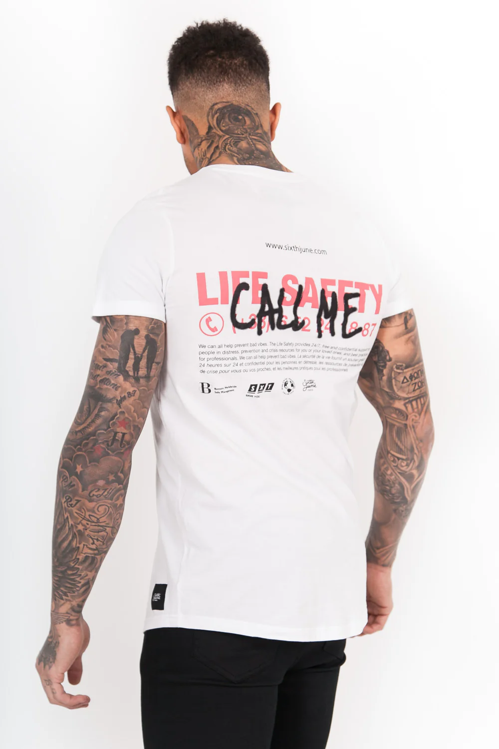T-Shirt Call Me blanc - Image 2