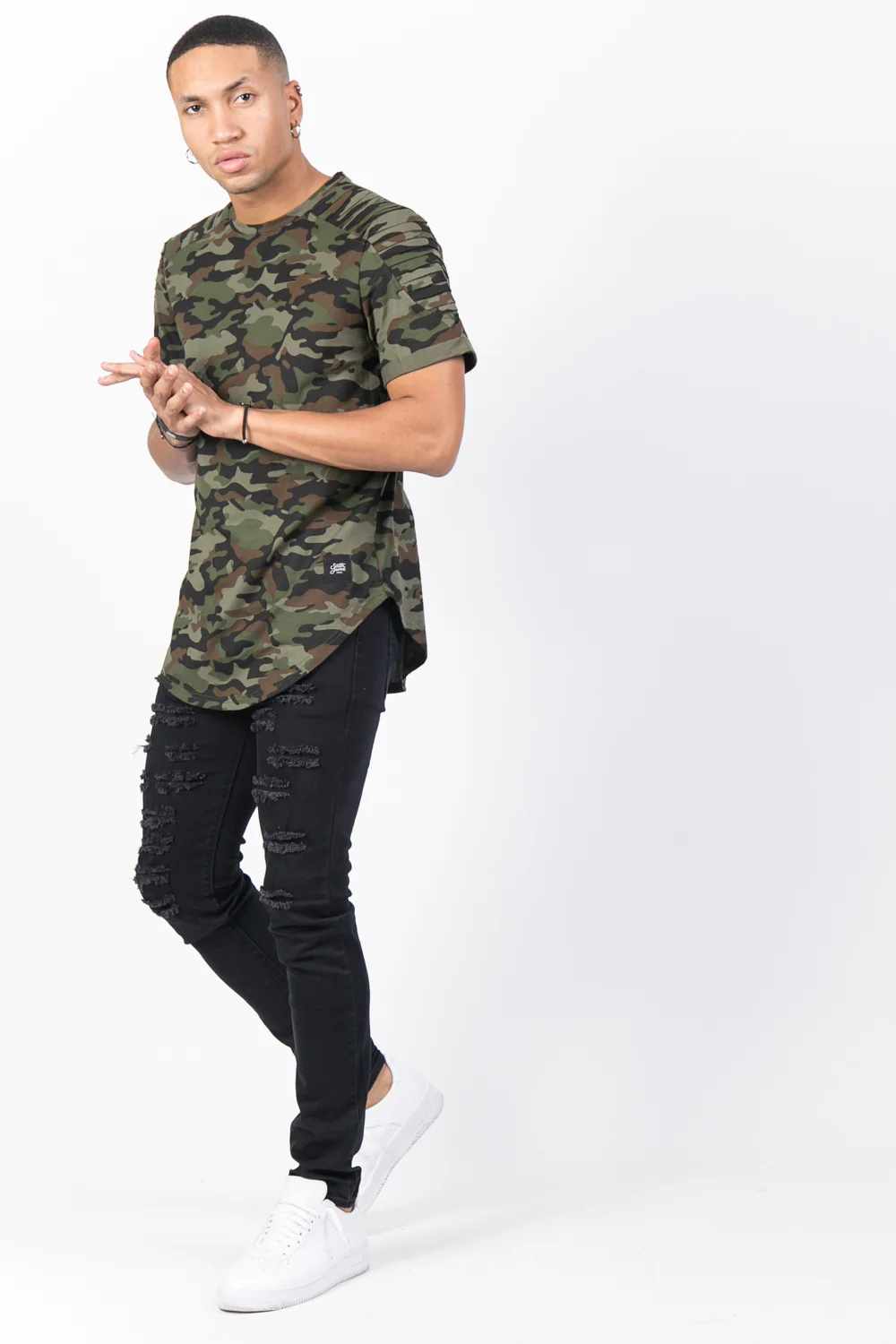 T-shirt camouflage biker vert - Image 4