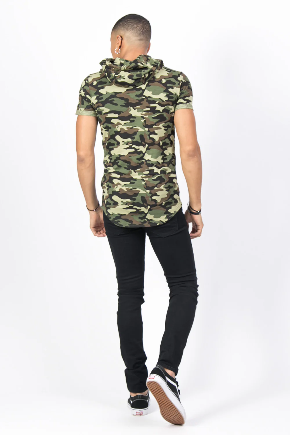 T-shirt camouflage capuche vert - Image 3