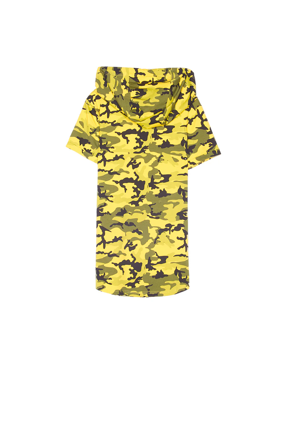 T-shirt camouflage capuche zips jaune - Image 7
