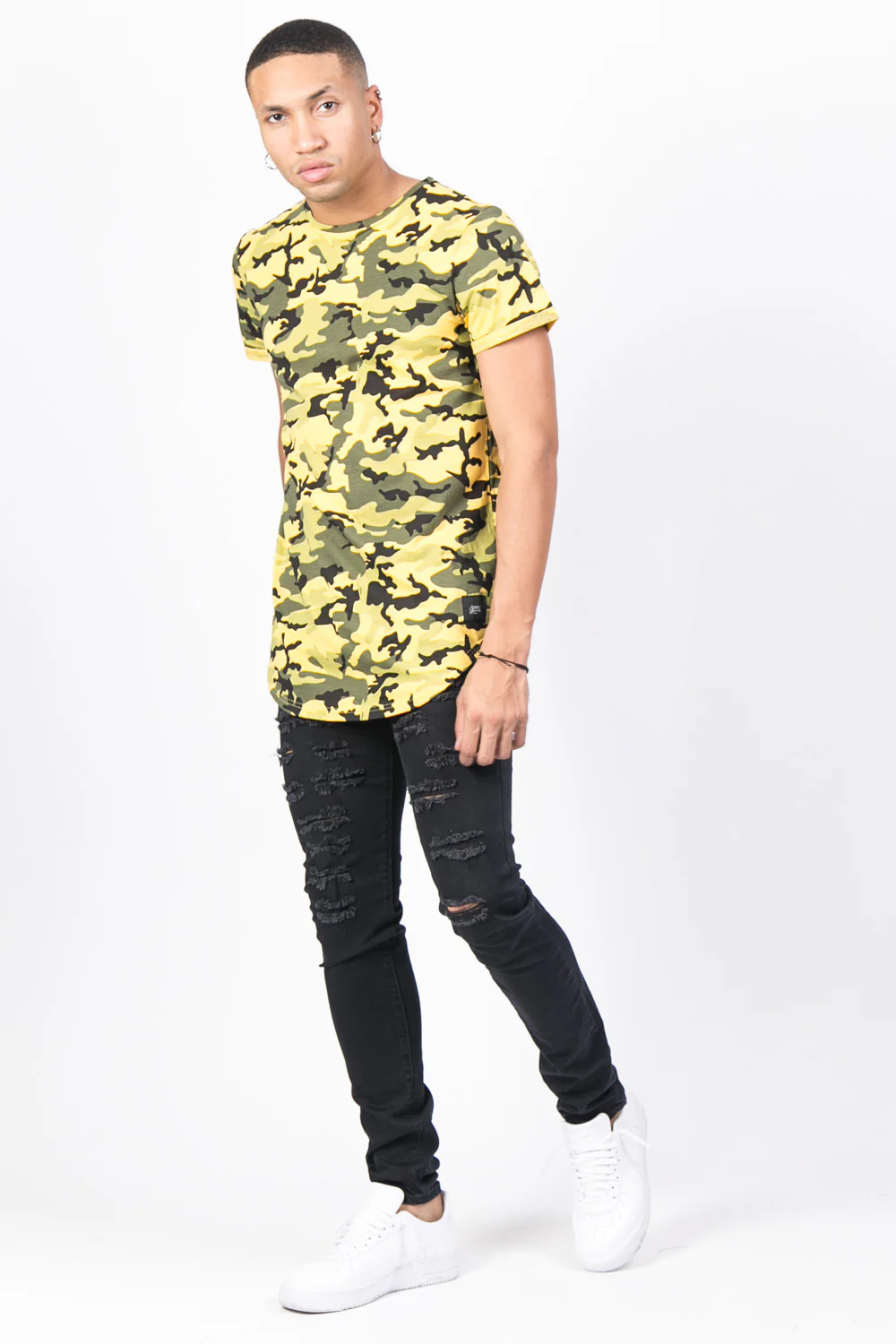 T-shirt camouflage jaune - Image 4