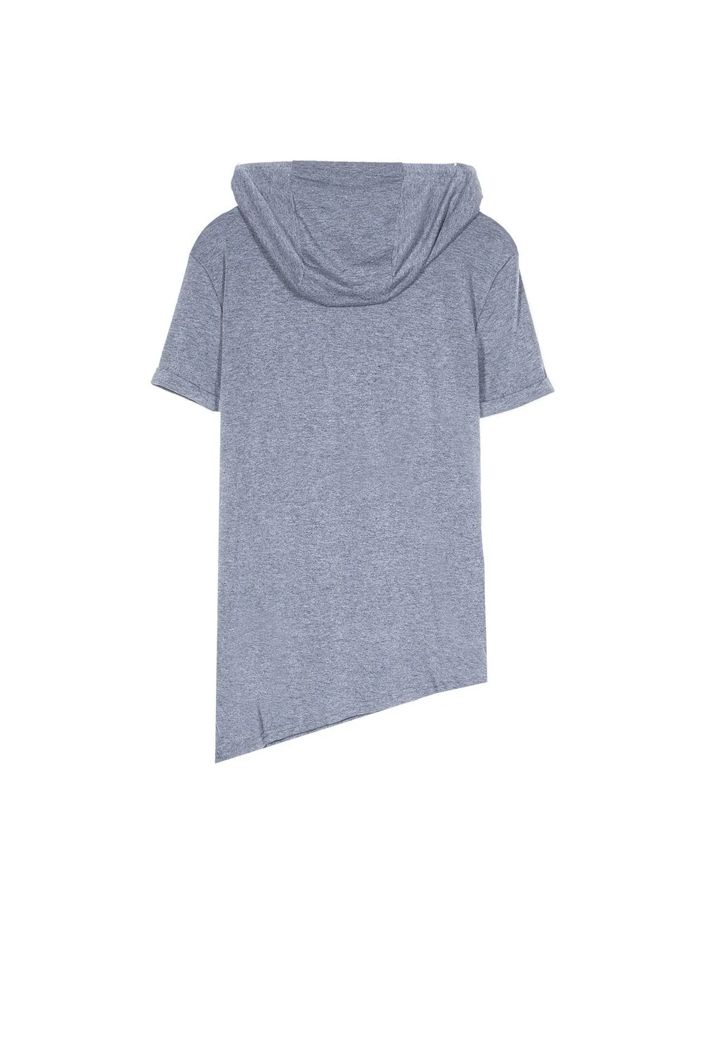 T-shirt capuche asymétrique gris foncé - Image 6