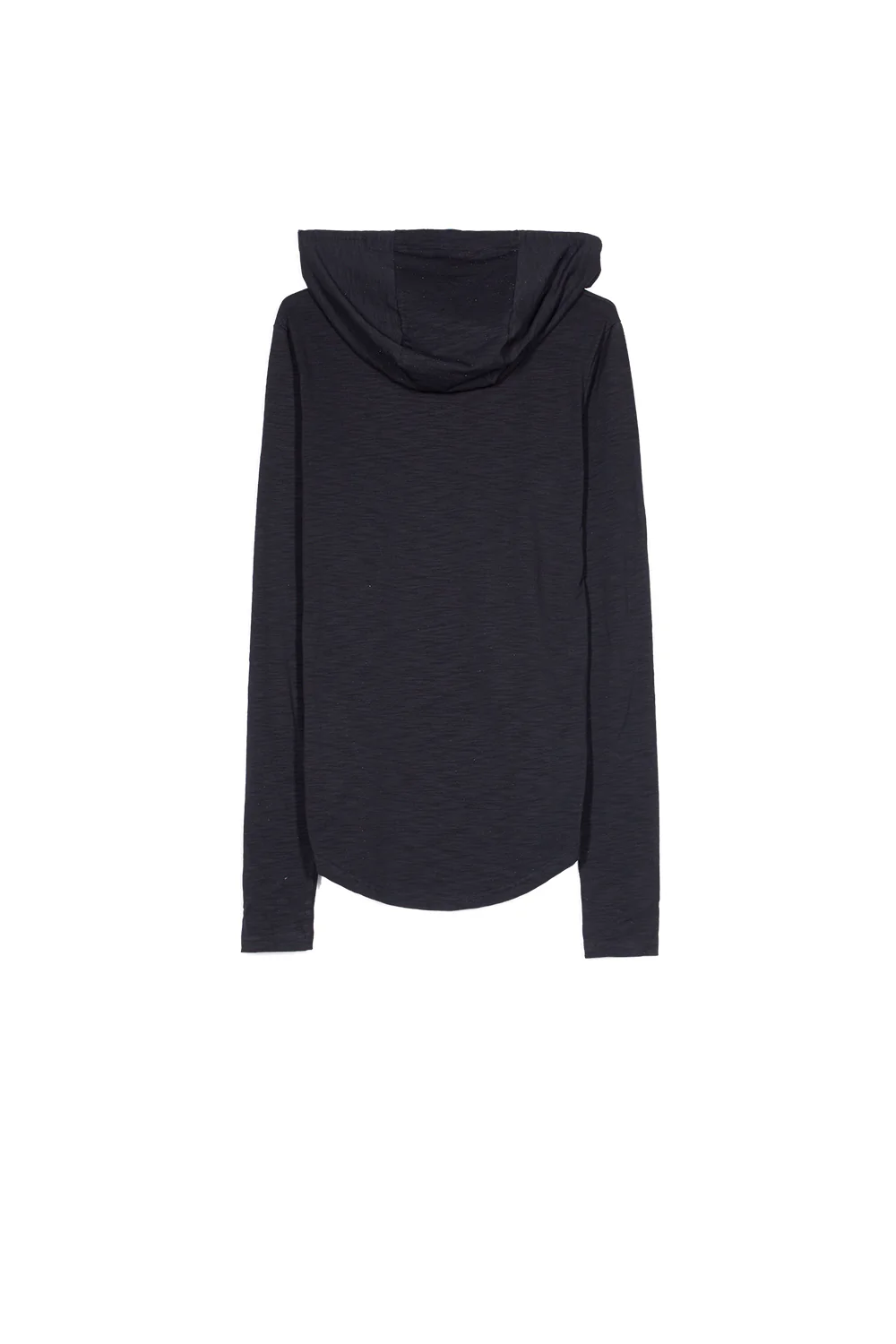T-shirt capuche moulant logo noir - Image 6