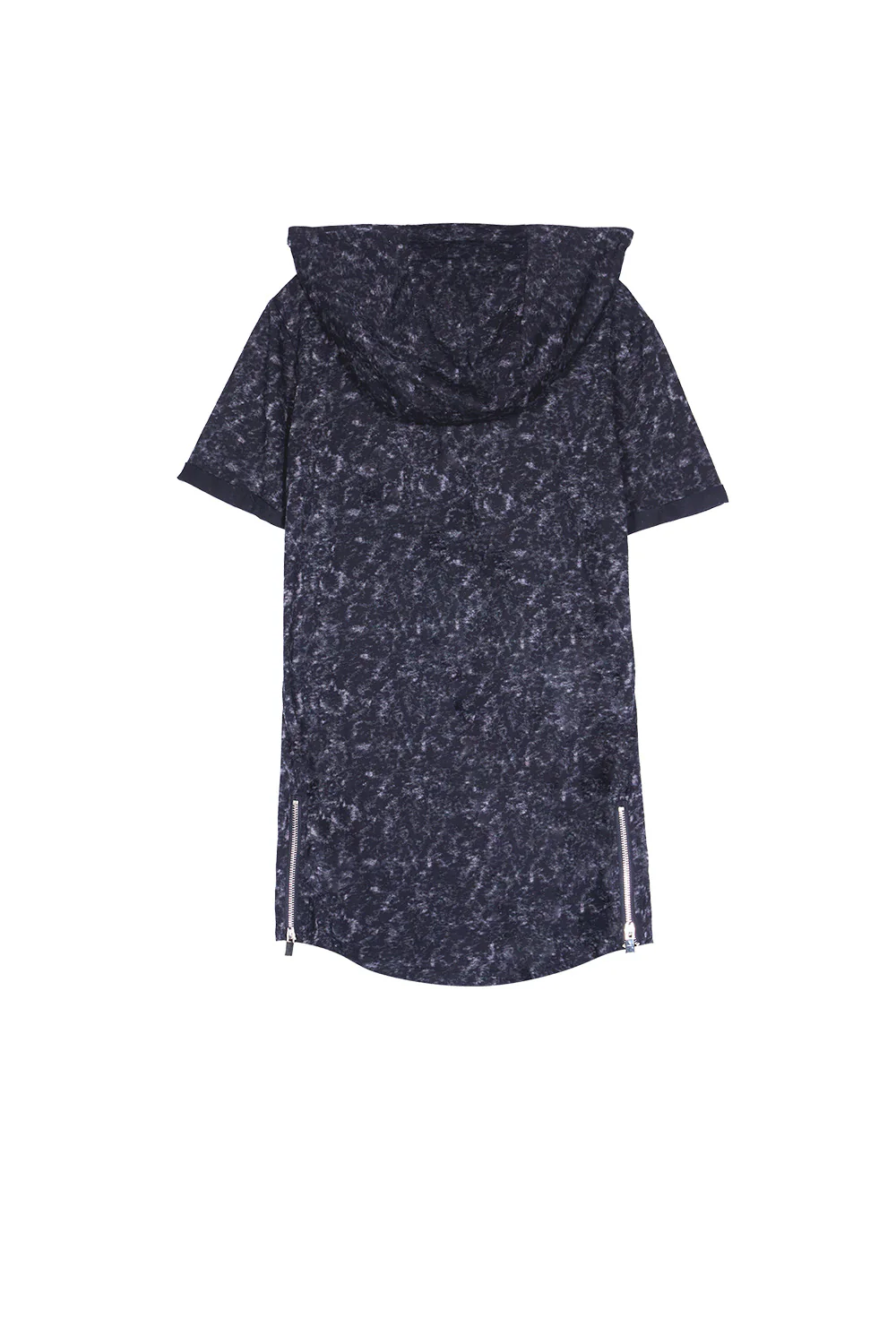 T-shirt capuche moulant tie dye noir - Image 6