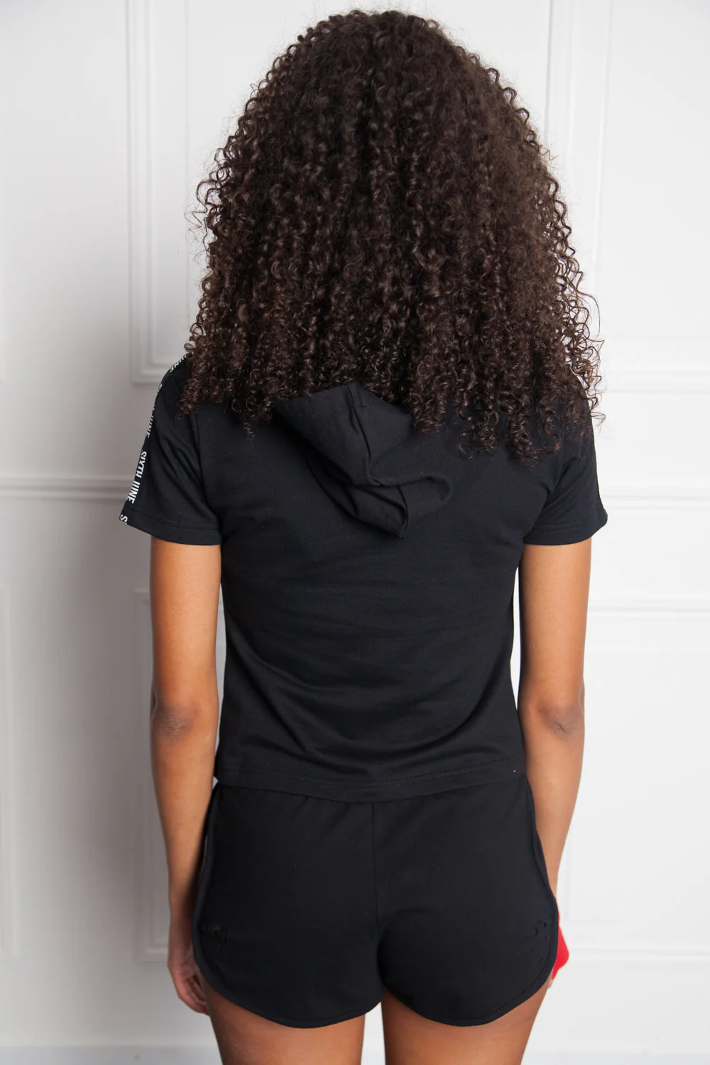 T-shirt capuche Sport noir W2402WTO - Image 6
