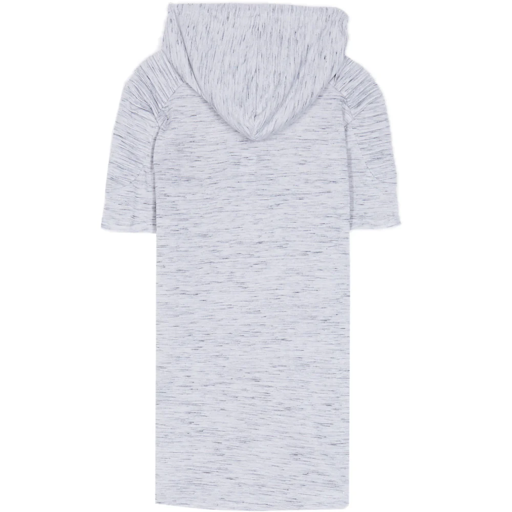 T-shirt chiné biker capuche gris - Image 6