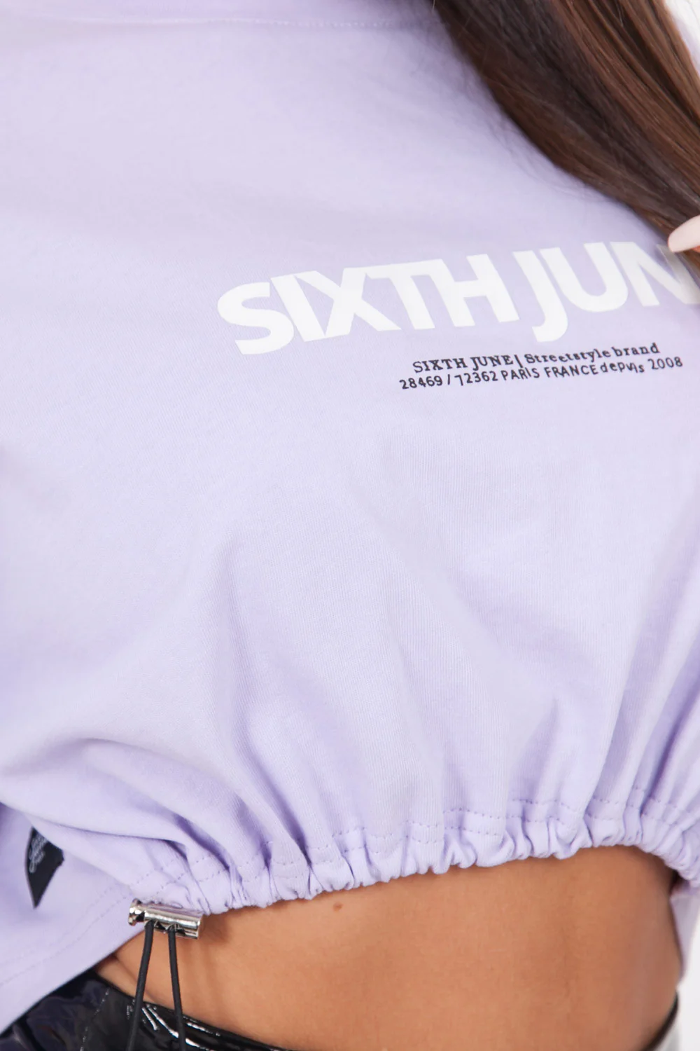 T-shirt court cordons Mauve - Image 3
