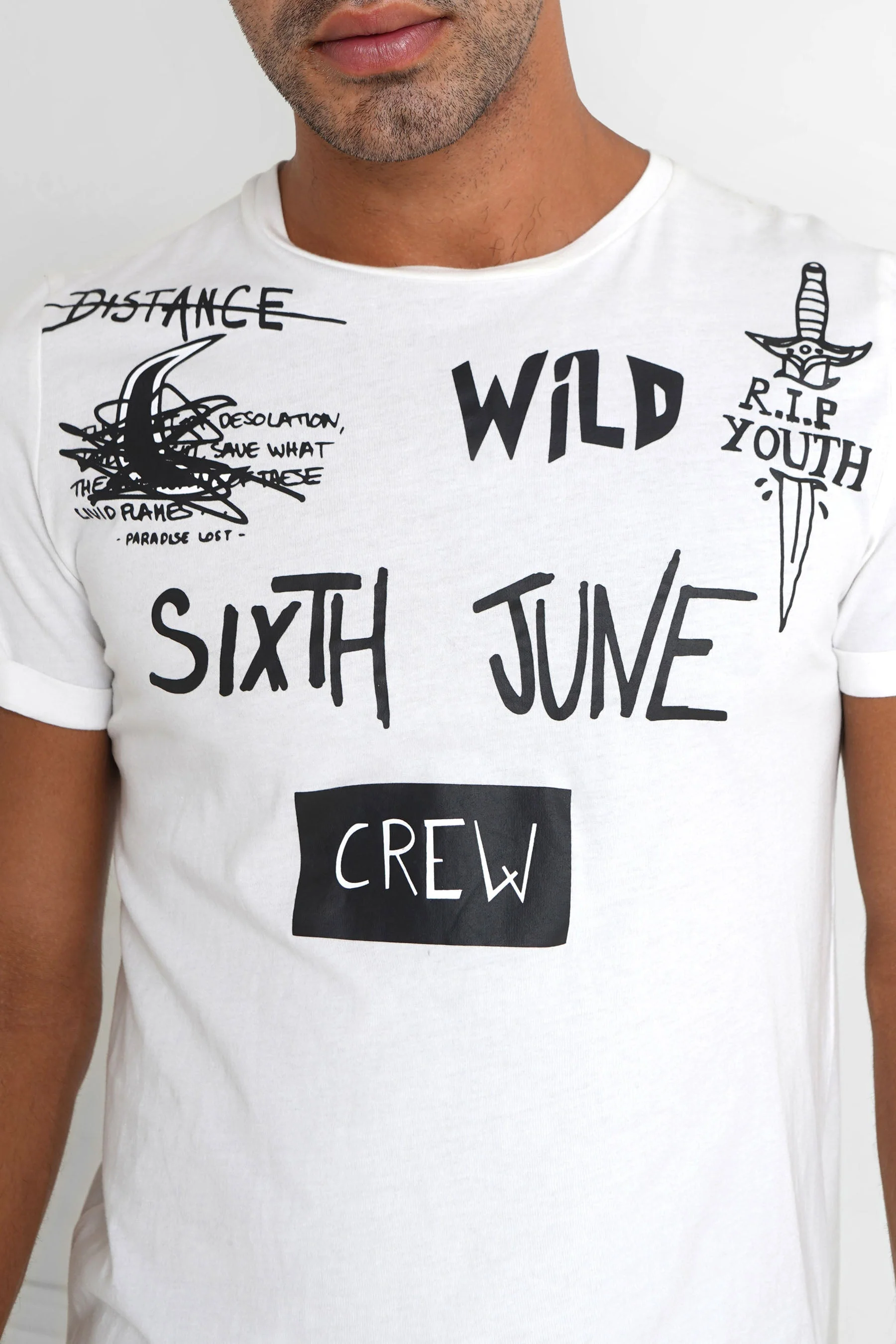 T-shirt crew Blanc - Image 4