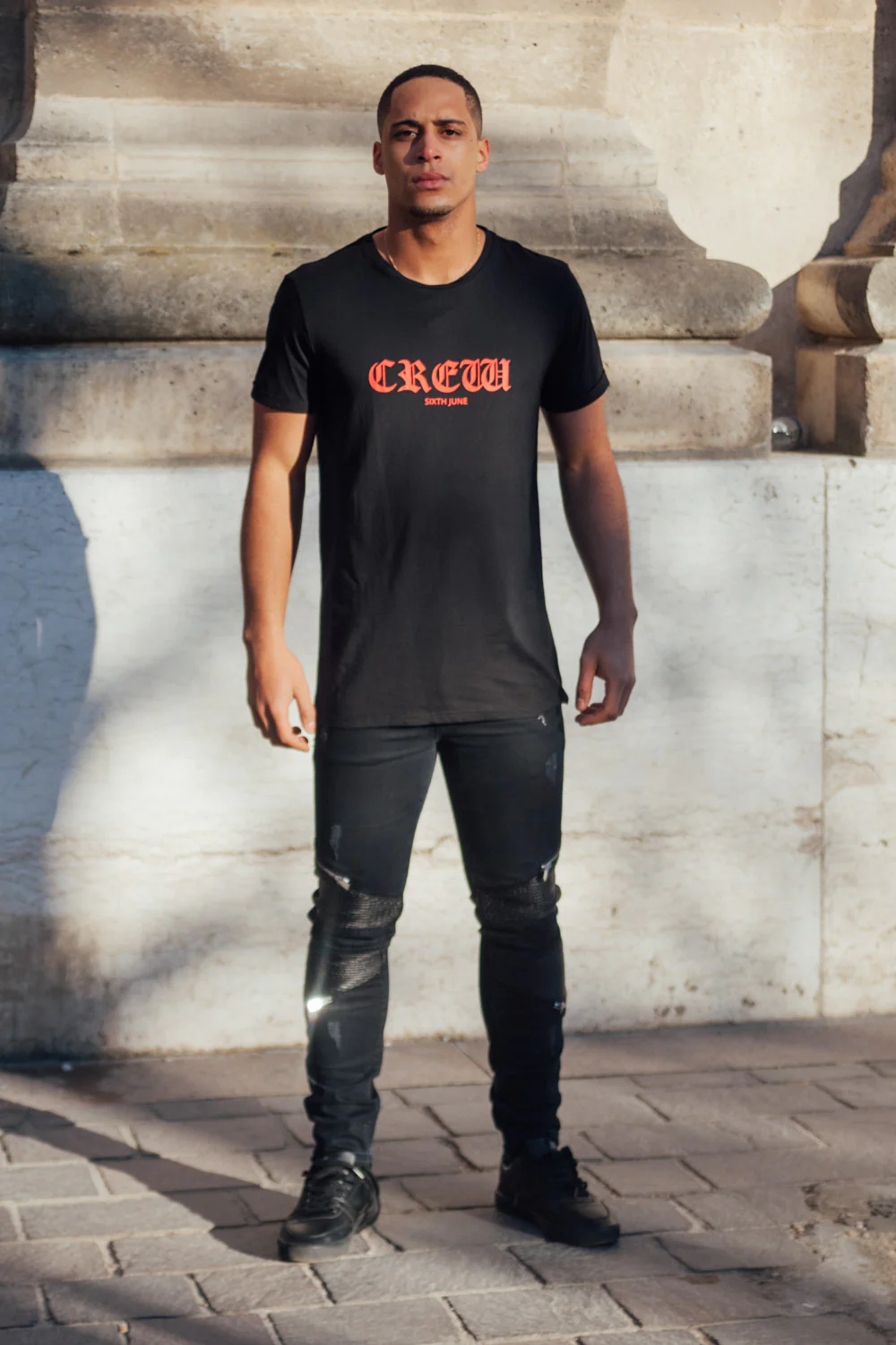 T-shirt crew noir M2418VTS - Image 2