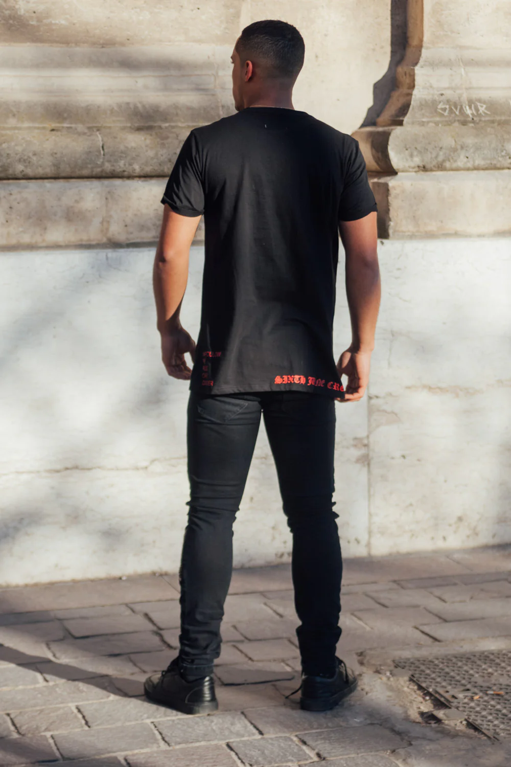 T-shirt crew noir M2418VTS - Image 4