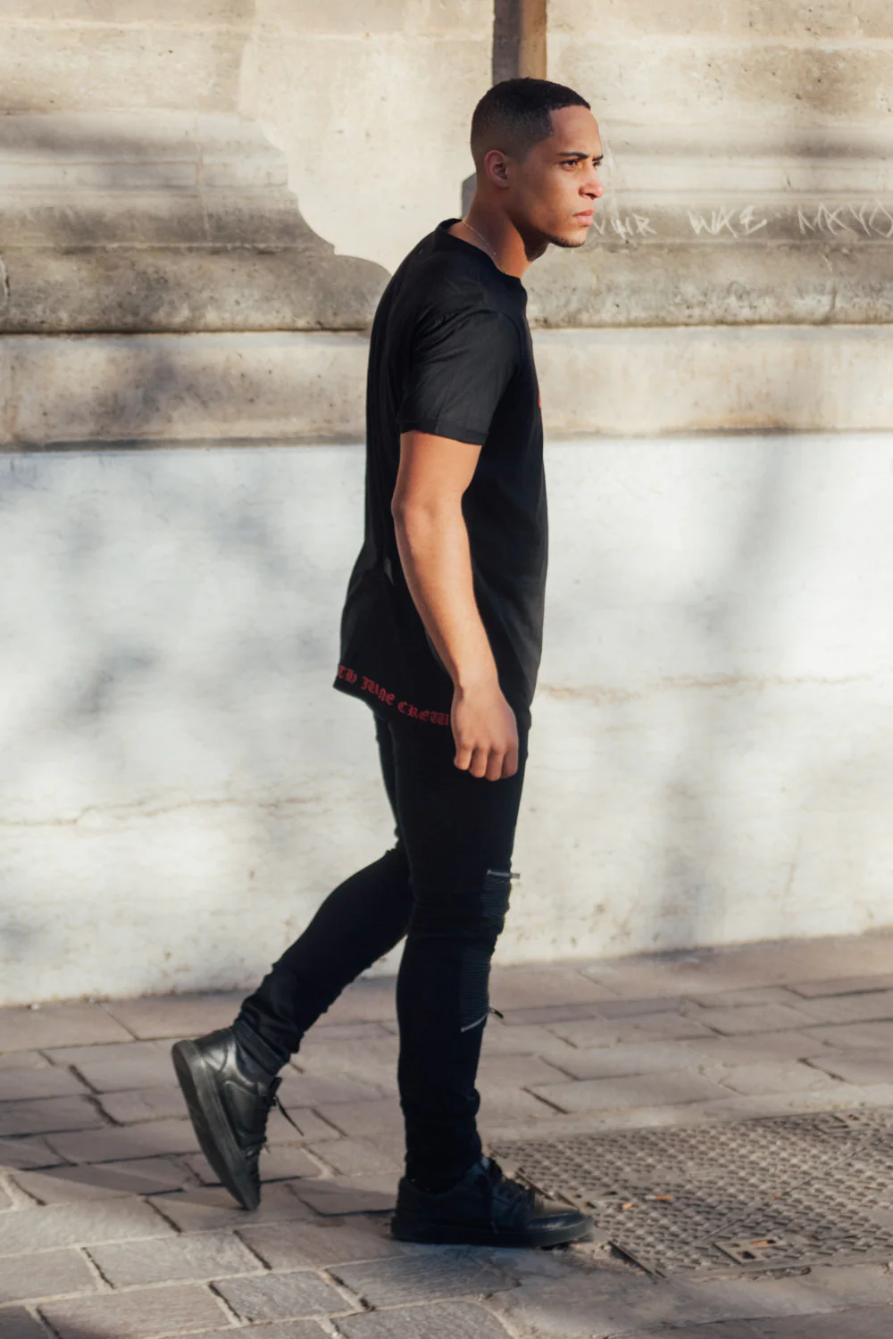 T-shirt crew noir M2418VTS - Image 7