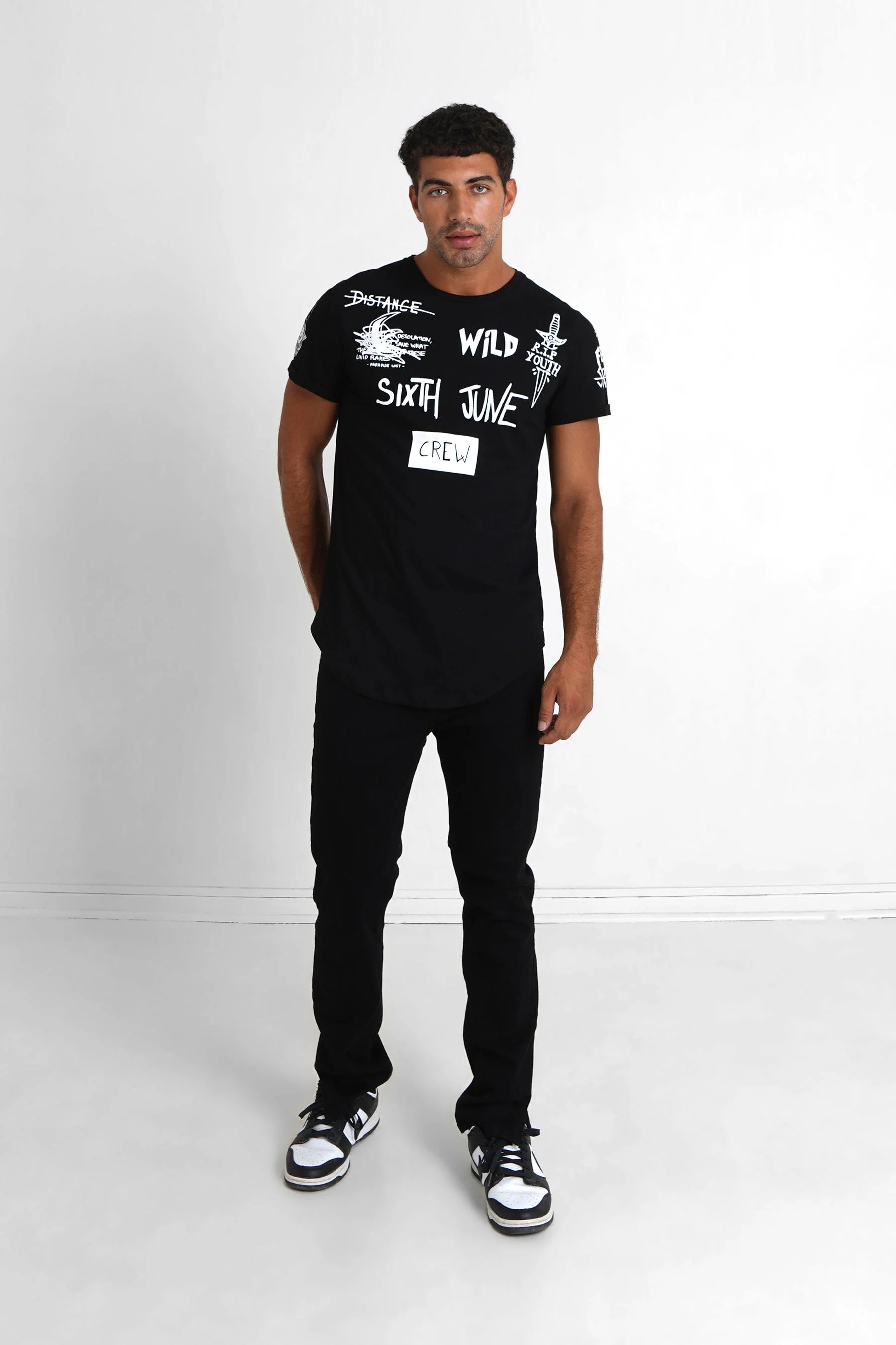 T-shirt crew Noir - Image 2