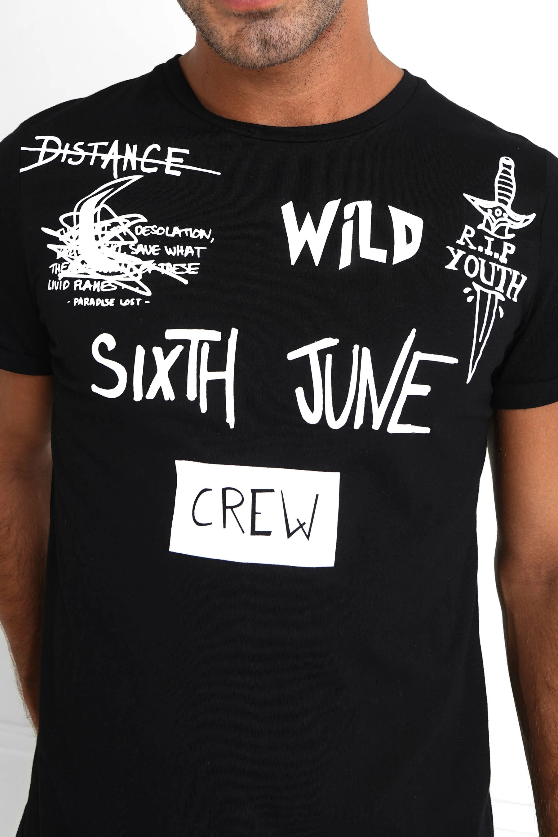 T-shirt crew Noir - Image 4