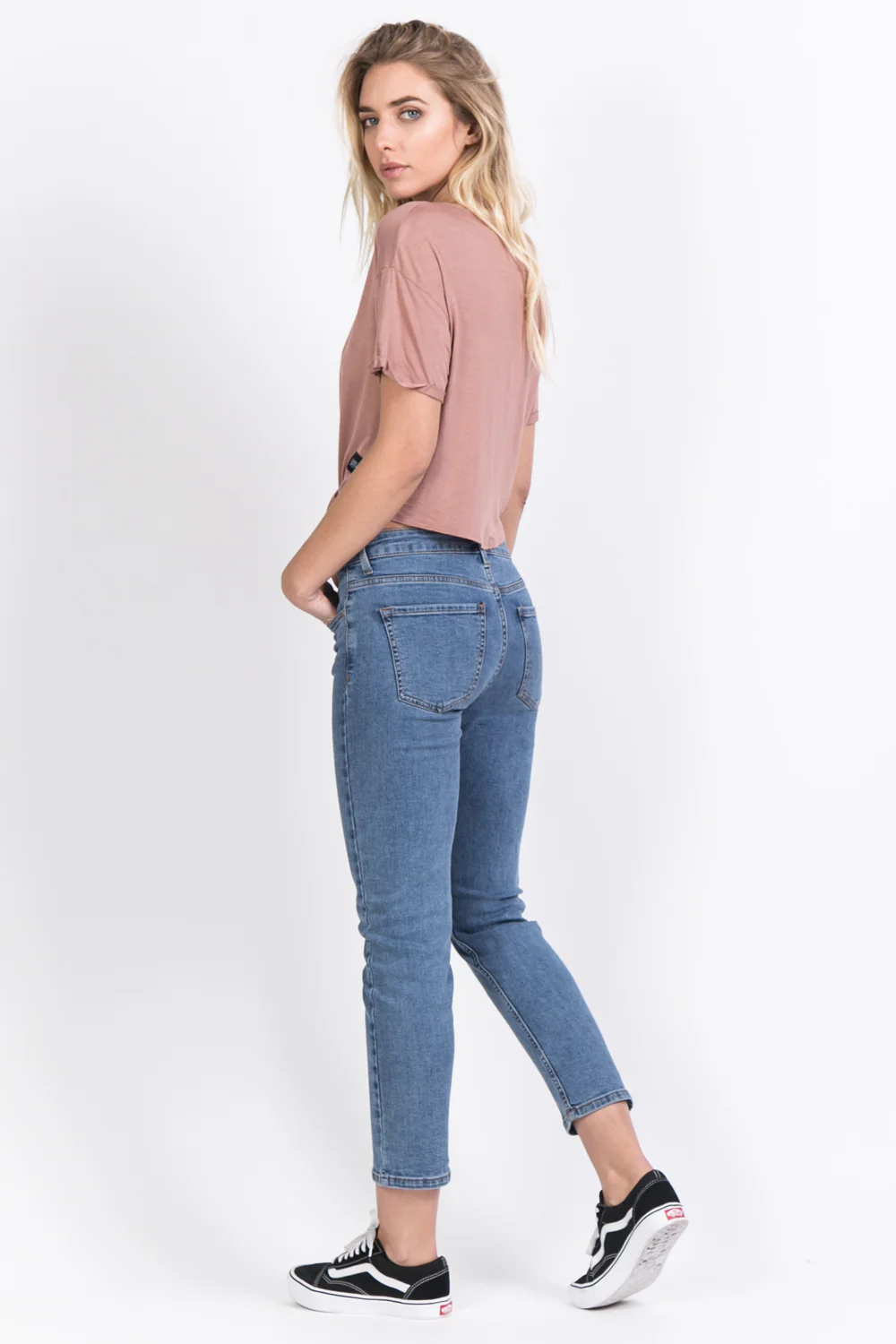 T-shirt crop top noeud beige - Image 3