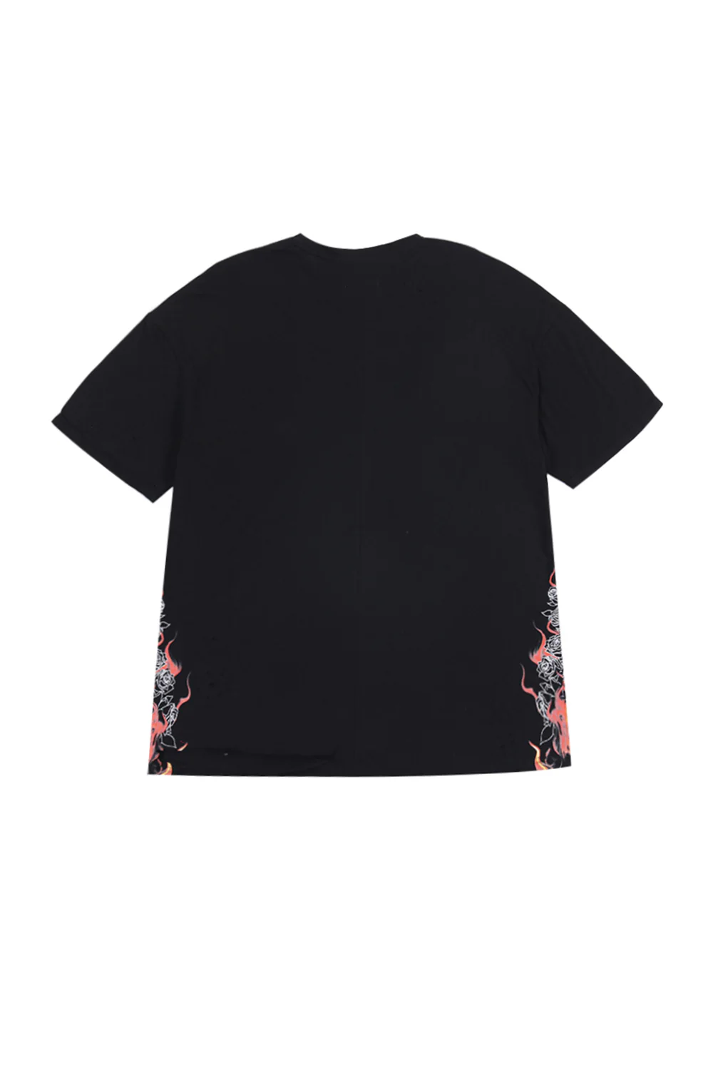 T-shirt fire print destroyed black M2530VTS - Image 7