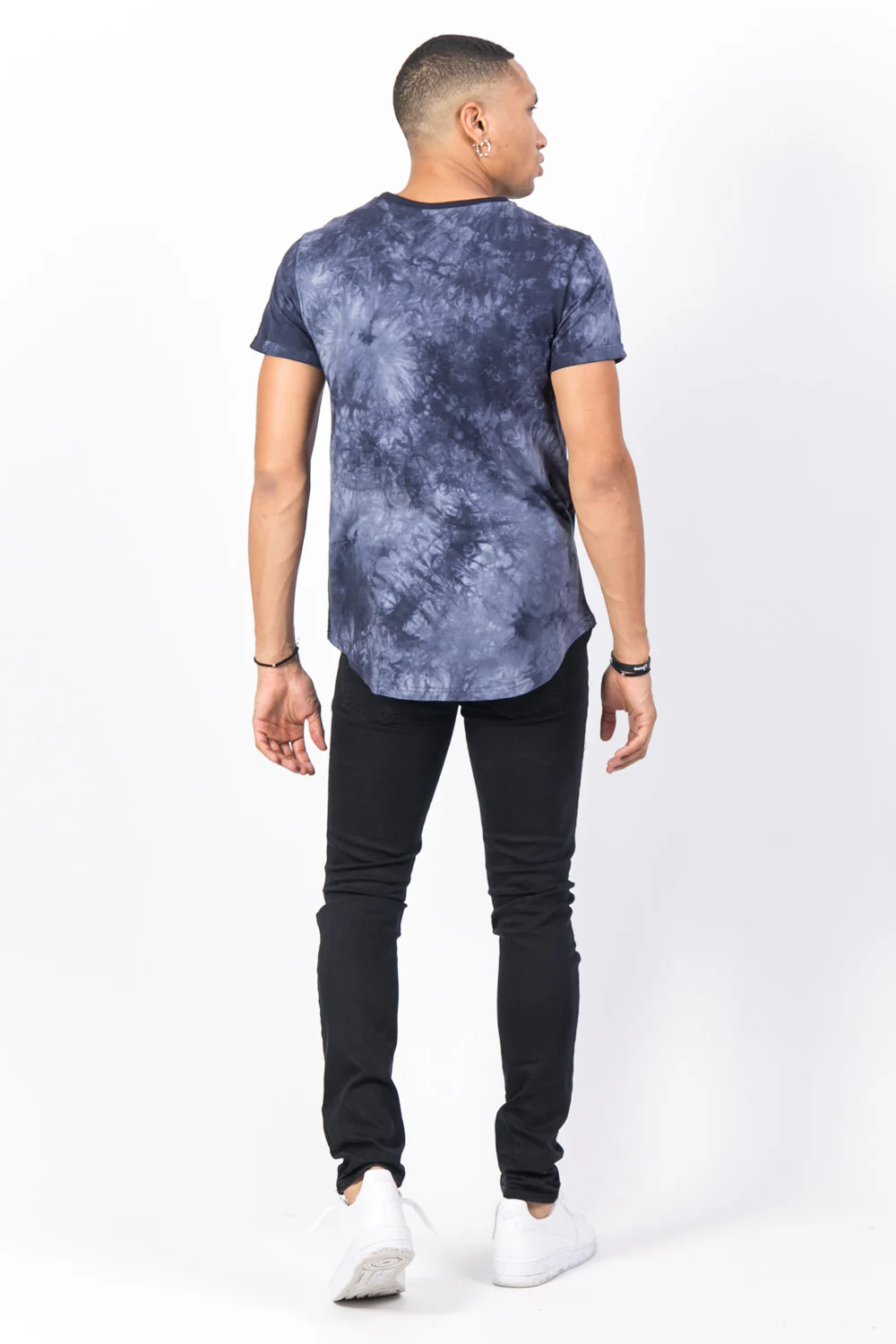 T-shirt délavé noir bleu - Image 3