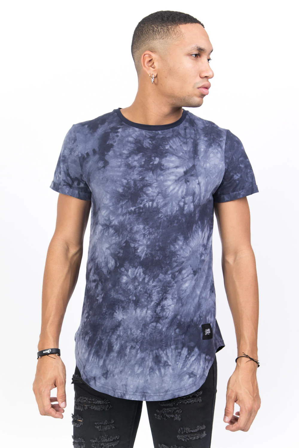 T-shirt délavé noir bleu - Image 5
